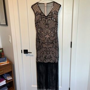 Pink and Black Flapper Dress